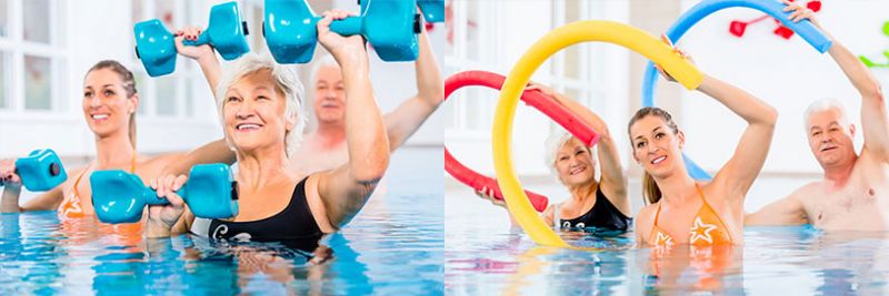 Eindrücke bei der Wassergymnastik in Leipzig